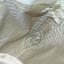 PRADA Tote Bag Nylon Beige Silver Auth gh666-17