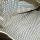 PRADA Tote Bag Nylon Beige Silver Auth gh666-19