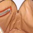 CELINE Macadam Canvas Hand Bag PVC Leather Brown Gold Auth gh668-19