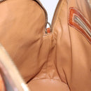 CELINE Macadam Canvas Hand Bag PVC Leather Brown Gold Auth gh668-20