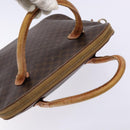 CELINE Macadam Canvas Hand Bag PVC Leather Brown Gold Auth gh668-6