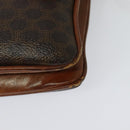 CELINE Macadam Canvas Shoulder Bag PVC Leather Brown Gold Auth gh672-12