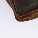 CELINE Macadam Canvas Shoulder Bag PVC Leather Brown Gold Auth gh672-13