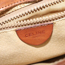 CELINE Macadam Canvas Shoulder Bag PVC Leather Brown Gold Auth gh672-17