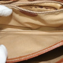 CELINE Macadam Canvas Shoulder Bag PVC Leather Brown Gold Auth gh672-18