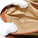 CELINE Macadam Canvas Shoulder Bag PVC Leather Brown Gold Auth gh672-20