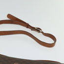 CELINE Macadam Canvas Shoulder Bag PVC Leather Brown Gold Auth gh672-8