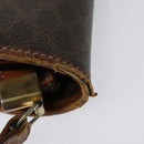 CELINE Macadam Canvas Shoulder Bag PVC Leather Brown Gold Auth gh672-9