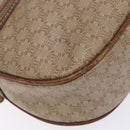 CELINE Macadam Canvas Shoulder Bag PVC Beige Gold Auth gh675-11