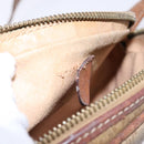 CELINE Macadam Canvas Shoulder Bag PVC Beige Gold Auth gh675-17