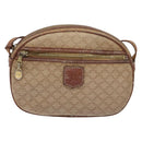 CELINE Macadam Canvas Shoulder Bag PVC Beige Gold Auth gh675-2