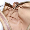 CELINE Macadam Canvas Shoulder Bag PVC Beige Gold Auth gh675-20