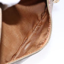 CELINE Macadam Canvas Shoulder Bag PVC Beige Gold Auth gh675-21