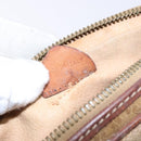 CELINE Macadam Canvas Shoulder Bag PVC Beige Gold Auth gh675-22