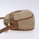 CELINE Macadam Canvas Shoulder Bag PVC Beige Gold Auth gh675-5