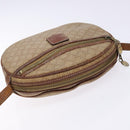 CELINE Macadam Canvas Shoulder Bag PVC Beige Gold Auth gh675-6