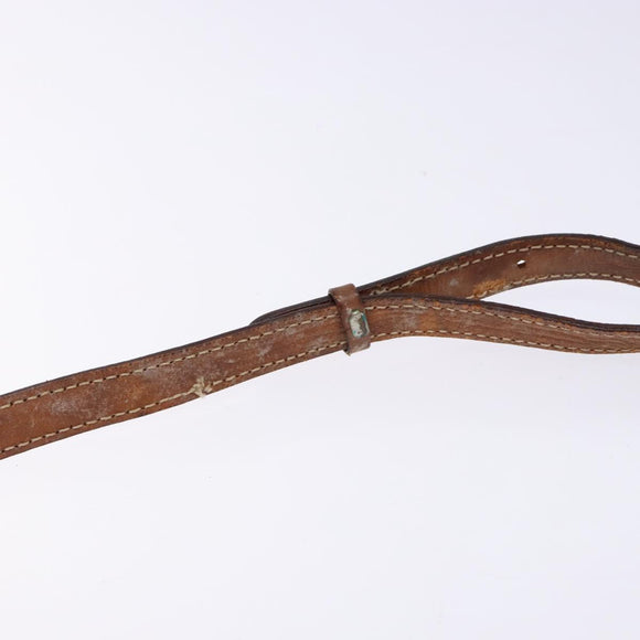 CELINE Macadam Canvas Shoulder Bag PVC Beige Gold Auth gh675