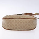CELINE Macadam Canvas Shoulder Bag PVC Beige Gold Auth gh675-9