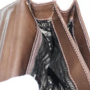 PRADA Shoulder Bag Leather Brown Silver Auth gh677-19