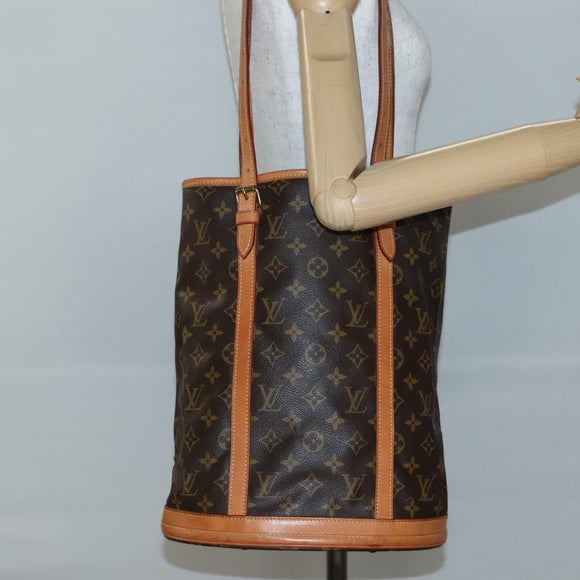 LOUIS VUITTON Monogram Bucket GM Shoulder Bag M42236 LV Auth gh678