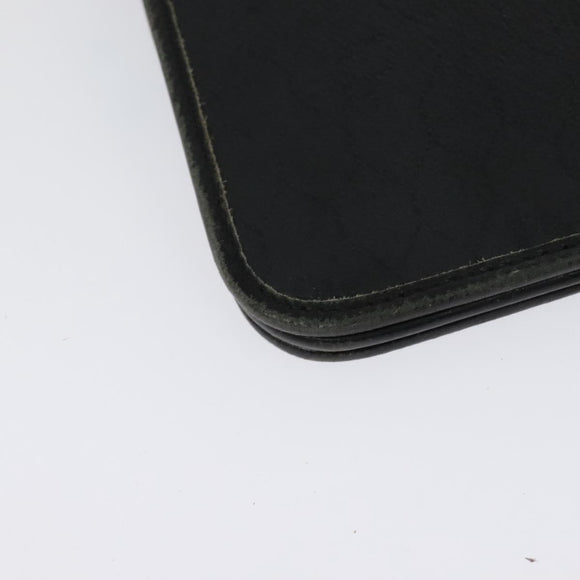 Christian Dior Honeycomb Canvas Chain Shoulder Bag PVC Black Gold Auth gh680