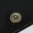 Christian Dior Honeycomb Canvas Chain Shoulder Bag PVC Black Gold Auth gh680-14