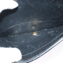 Christian Dior Honeycomb Canvas Chain Shoulder Bag PVC Black Gold Auth gh680-20