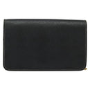 Christian Dior Honeycomb Canvas Chain Shoulder Bag PVC Black Gold Auth gh680-3