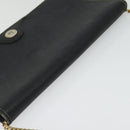 Christian Dior Honeycomb Canvas Chain Shoulder Bag PVC Black Gold Auth gh680-6