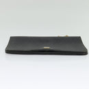 Christian Dior Honeycomb Canvas Chain Shoulder Bag PVC Black Gold Auth gh680-9