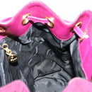 Salvatore Ferragamo Chain Backpack Canvas Purple Gold Auth gh681-16