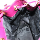 Salvatore Ferragamo Chain Backpack Canvas Purple Gold Auth gh681-17