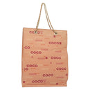 CHANEL Tote Bag Canvas Pink Gold CC Auth gh685-1