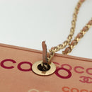 CHANEL Tote Bag Canvas Pink Gold CC Auth gh685-9