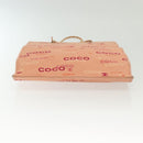 CHANEL Tote Bag Canvas Pink Gold CC Auth gh685-6