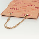 CHANEL Tote Bag Canvas Pink Gold CC Auth gh685-7