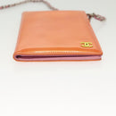 CHANEL COCO Mark Card Case Enamel Orange CC Auth gh686-5