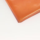 CHANEL COCO Mark Card Case Enamel Orange CC Auth gh686-17