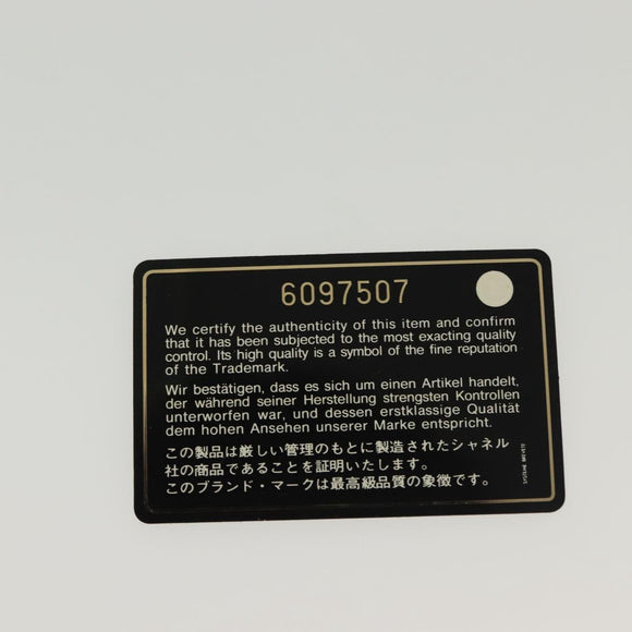 CHANEL COCO Mark Card Case Enamel Orange CC Auth gh686