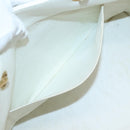 CHANEL COCO Mark Chain Hand Bag Caviar Skin White Gold CC Auth gh687-22