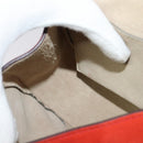 Chloe Chain Drew Shoulder Bag Suede Leather Red Gold Auth gh688-19