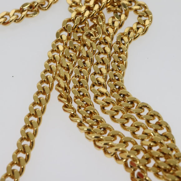 Chloe Chain Drew Shoulder Bag Suede Leather Red Gold Auth gh688