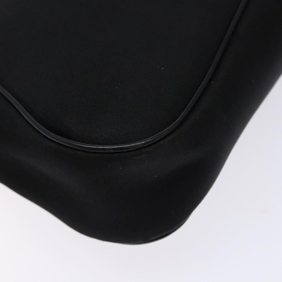 Salvatore Ferragamo Shoulder Bag Nylon Black Silver Auth gh692