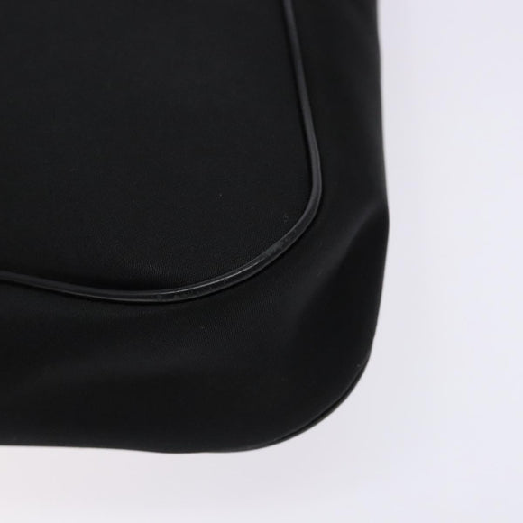 Salvatore Ferragamo Shoulder Bag Nylon Black Silver Auth gh692