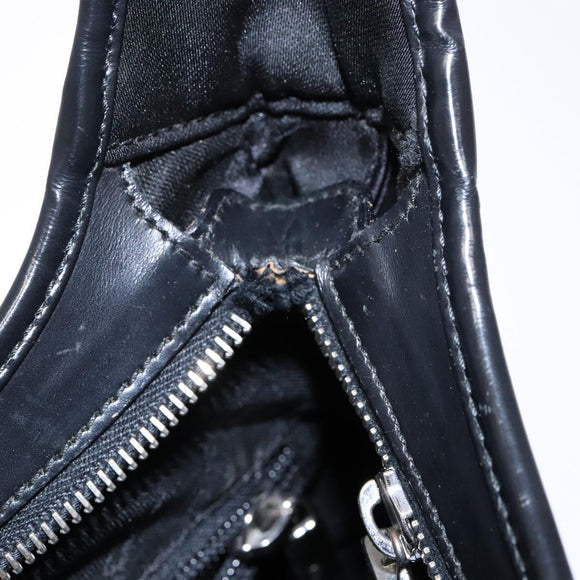 Salvatore Ferragamo Shoulder Bag Nylon Black Silver Auth gh692