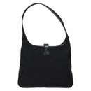 Salvatore Ferragamo Shoulder Bag Nylon Black Silver Auth gh692-2