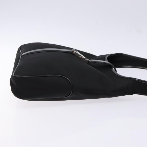 Salvatore Ferragamo Shoulder Bag Nylon Black Silver Auth gh692