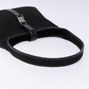 Salvatore Ferragamo Shoulder Bag Nylon Black Silver Auth gh692-7