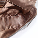 Salvatore Ferragamo Chain Gancini Shoulder Bag Leather Brown Gold Auth gh694-19