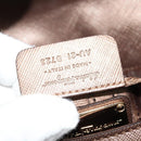 Salvatore Ferragamo Chain Gancini Shoulder Bag Leather Brown Gold Auth gh694-12
